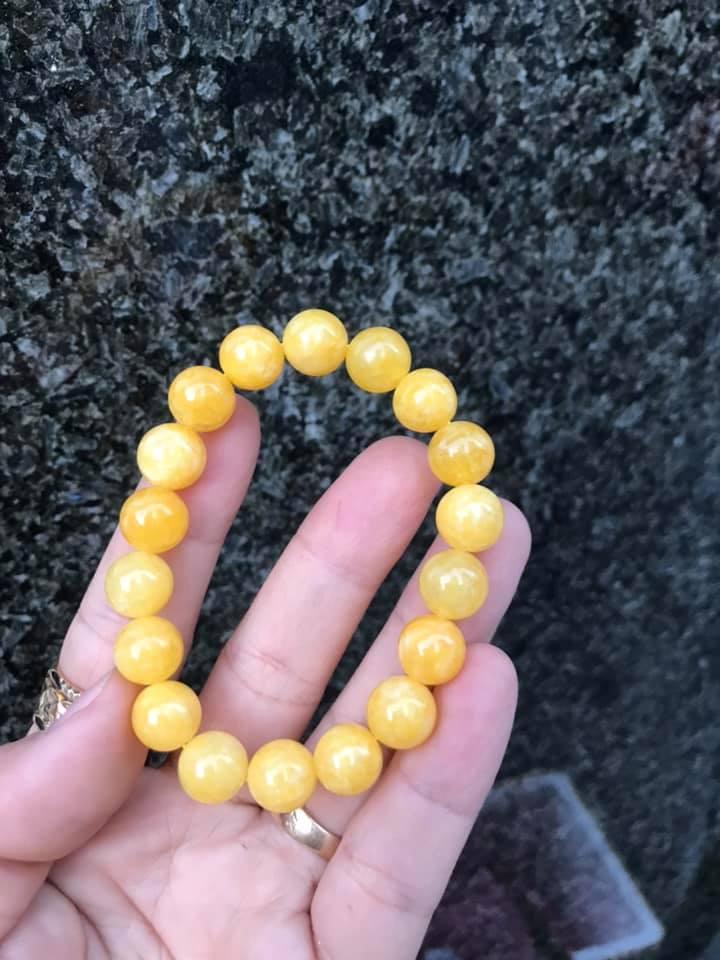 [HCM]VÒNG TAY ĐÁ CẨM THẠCH VÀNG TƯƠI