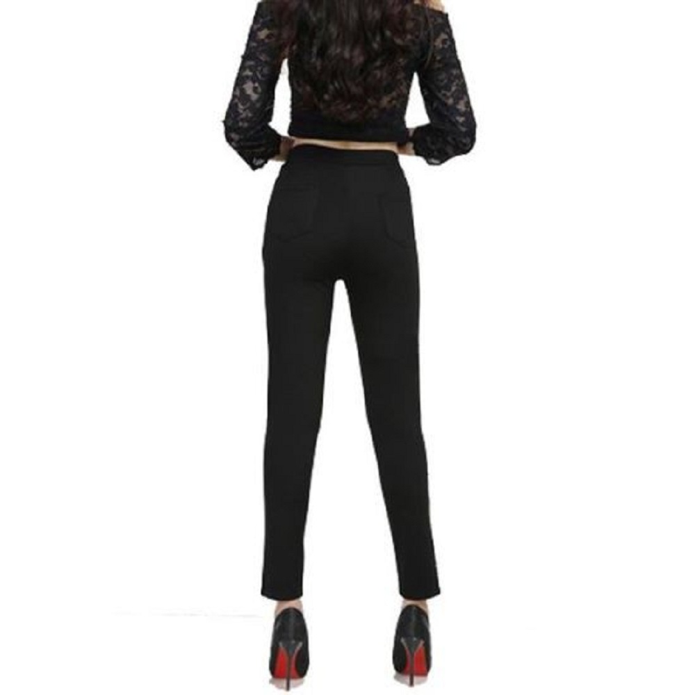 Quần legging nữ cạp cao hai túi sau