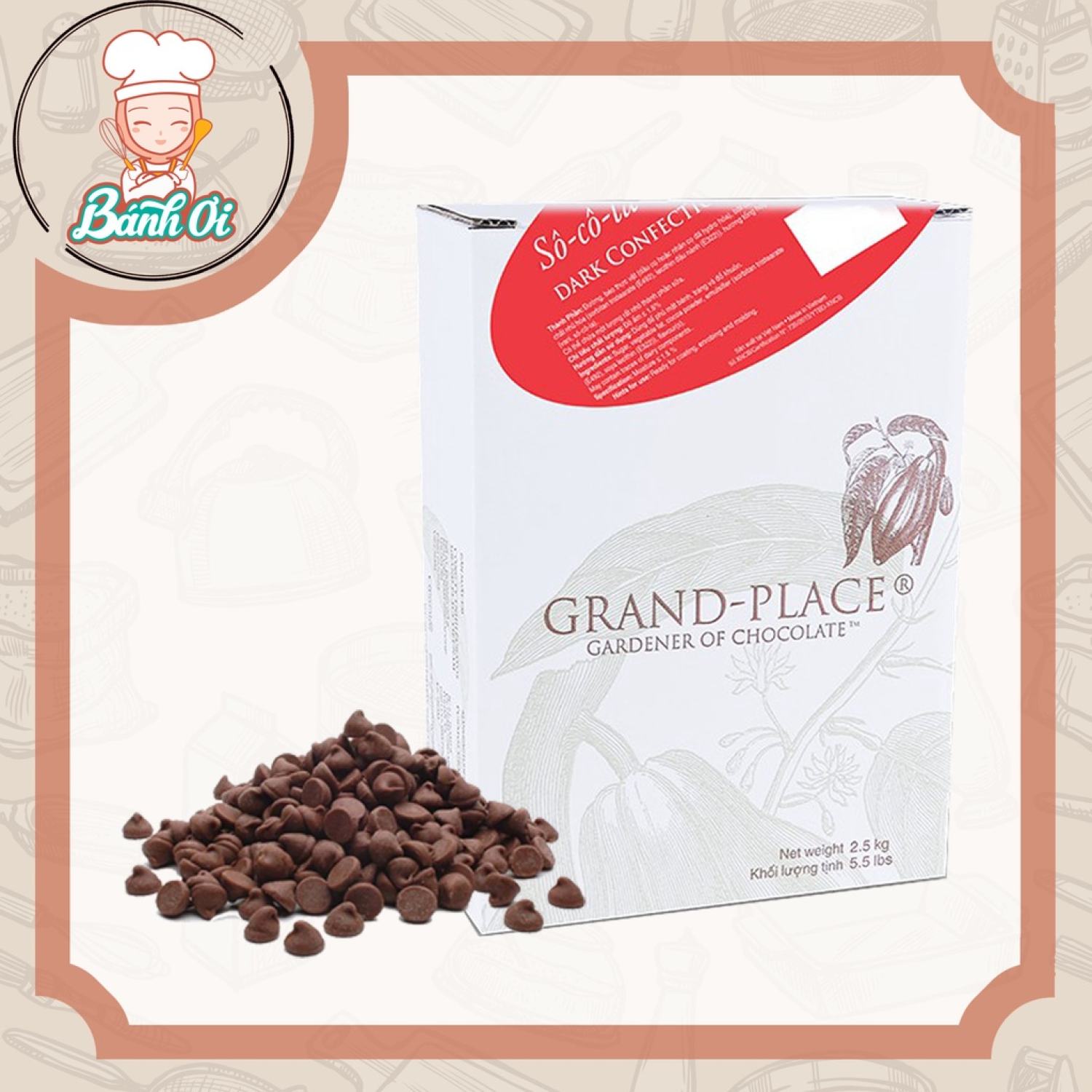 Socola chip (choco chip) ĐEN Grand Place