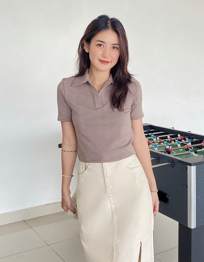 MIỀU_ÁO CROPTOP POLO SỌC