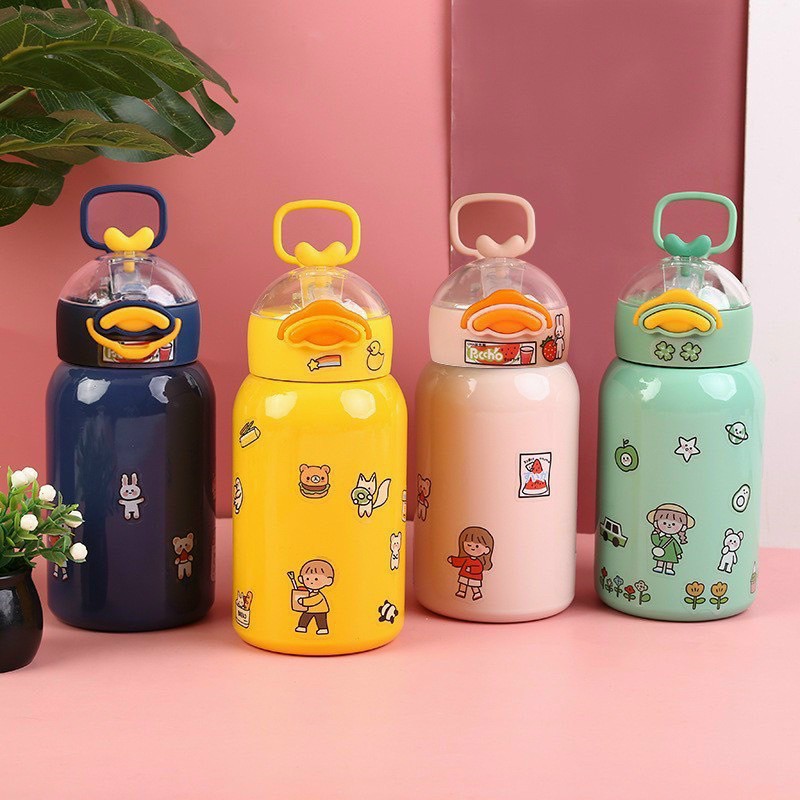 Bình Nước Giữ Nhiệt Cao Cấp Hình Vịt Con cute