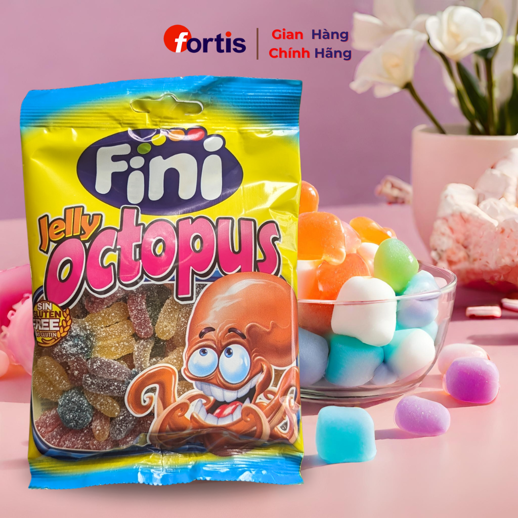 Fini Jelly Octopus Jelly Candy Fruit Flavour 90g