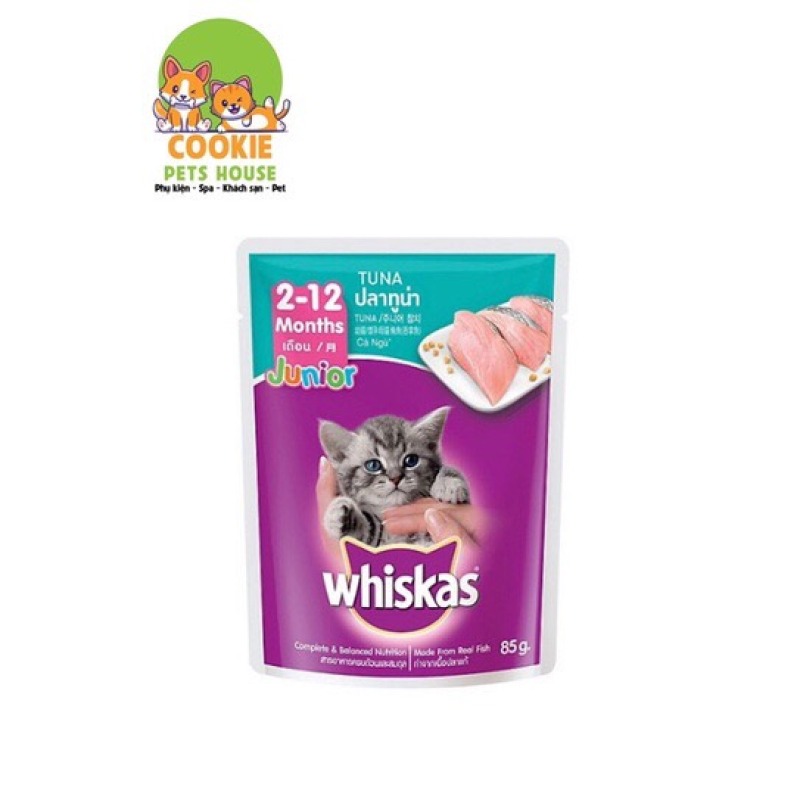 Pate Whiskas vị cá ngừ dạng túi 85g