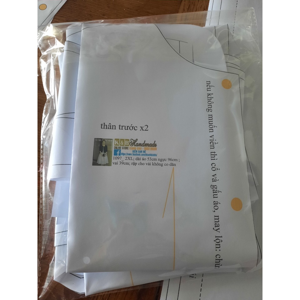 Rập áo khoác lửng 1097 - giấy A0 (BẢN VẼ)