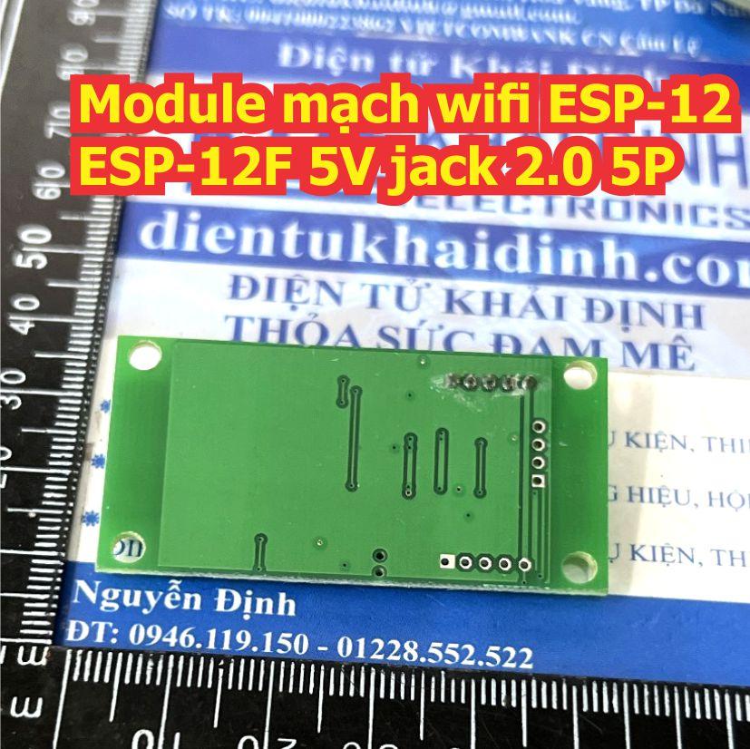 Module mạch wifi ESP-12 ESP-12F 5V jack 2.0 5P kde4592