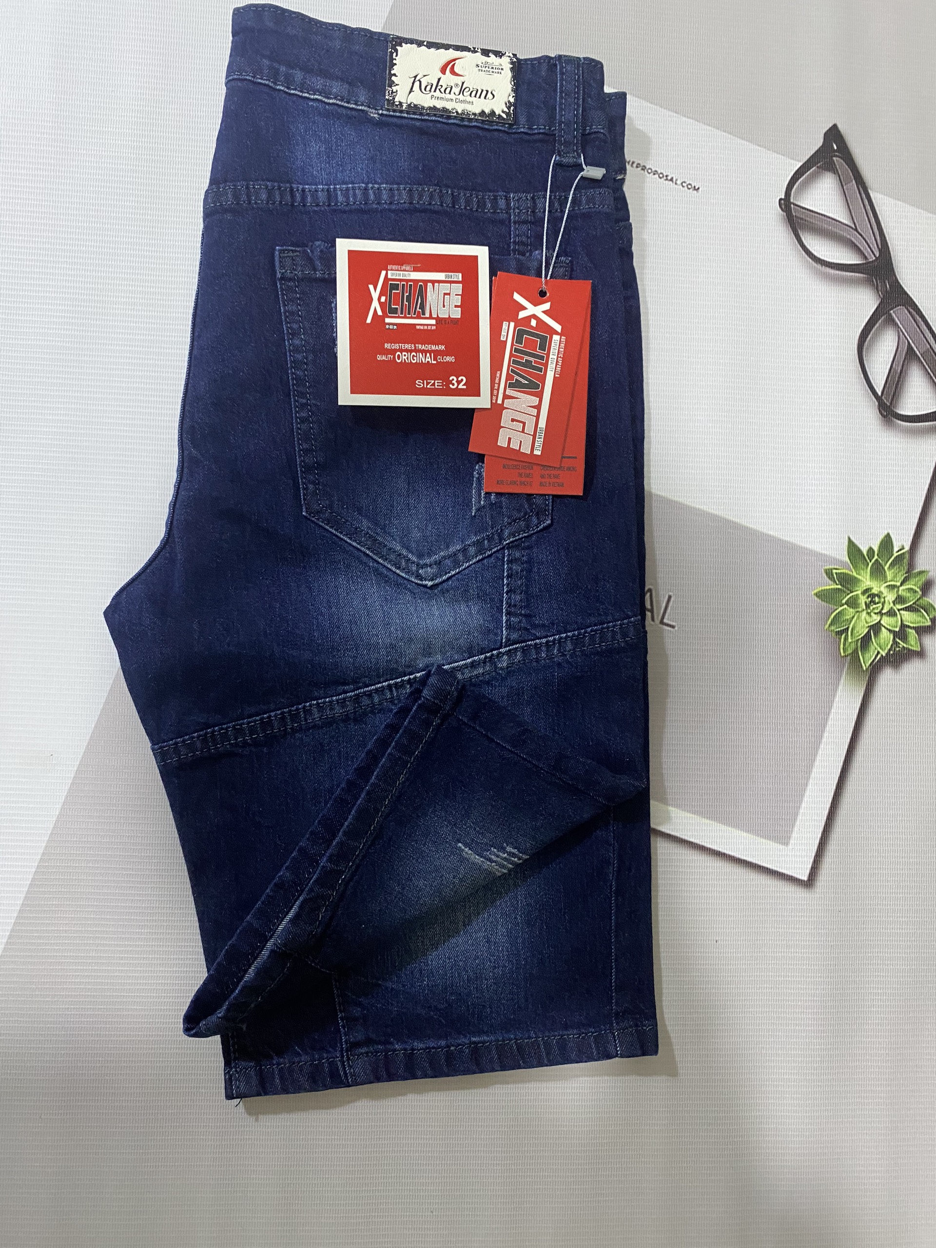 Quần Short Jean Nam Cao Cấp - Chất liệu Co Giãn