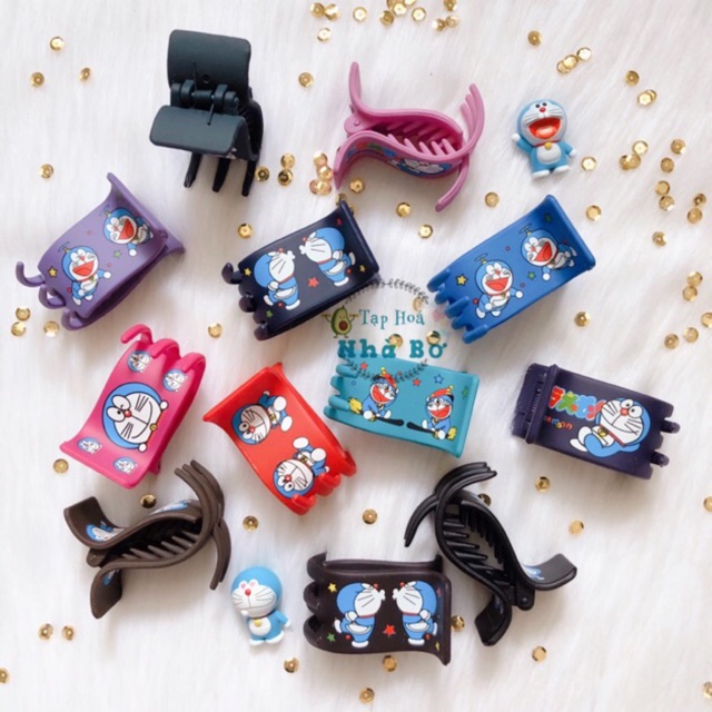 [HCM]Kẹp Tóc Càng Cua 5 Răng Hình Doraemon Doremon Nhiều Màu Sắc (Hình Thật Shop Tự Chụp)