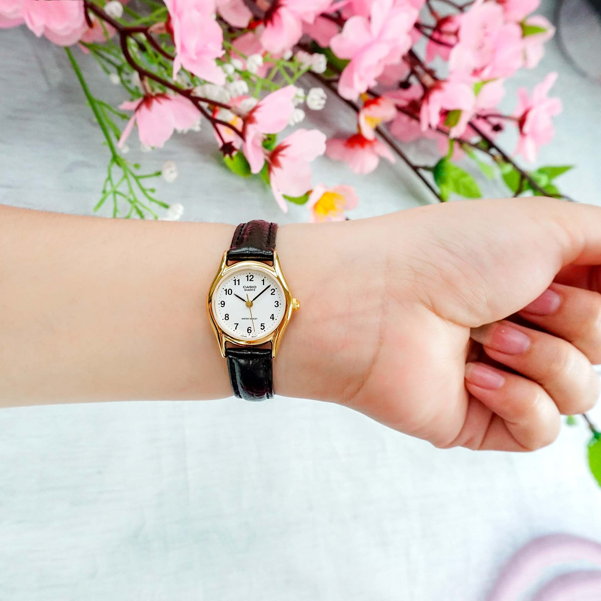 [SIÊU XINH] Đồng hồ nữ dây da Casio Anh Khuê LTP-1094Q-7B1RDF