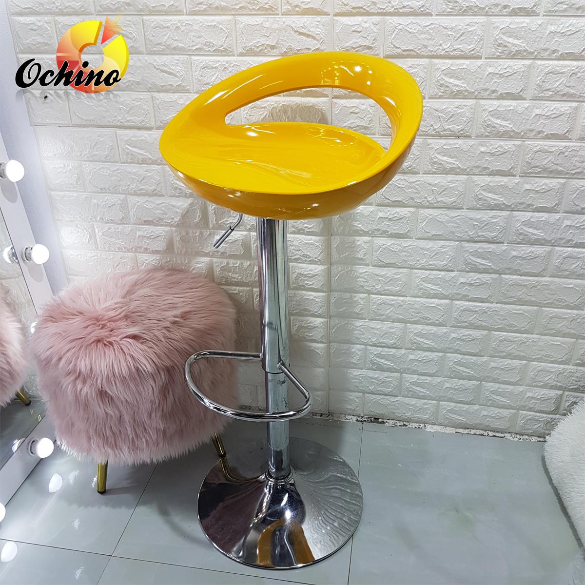 (FREESHIP) Ghế Quầy Bar, Ghế Bar Bằng Nhựa Khoét Lỗ Cách Điệu ( Đủ Màu), Có Thể Điều Chỉnh Độ Cao 60-80cm Và Xoay 360 Độ