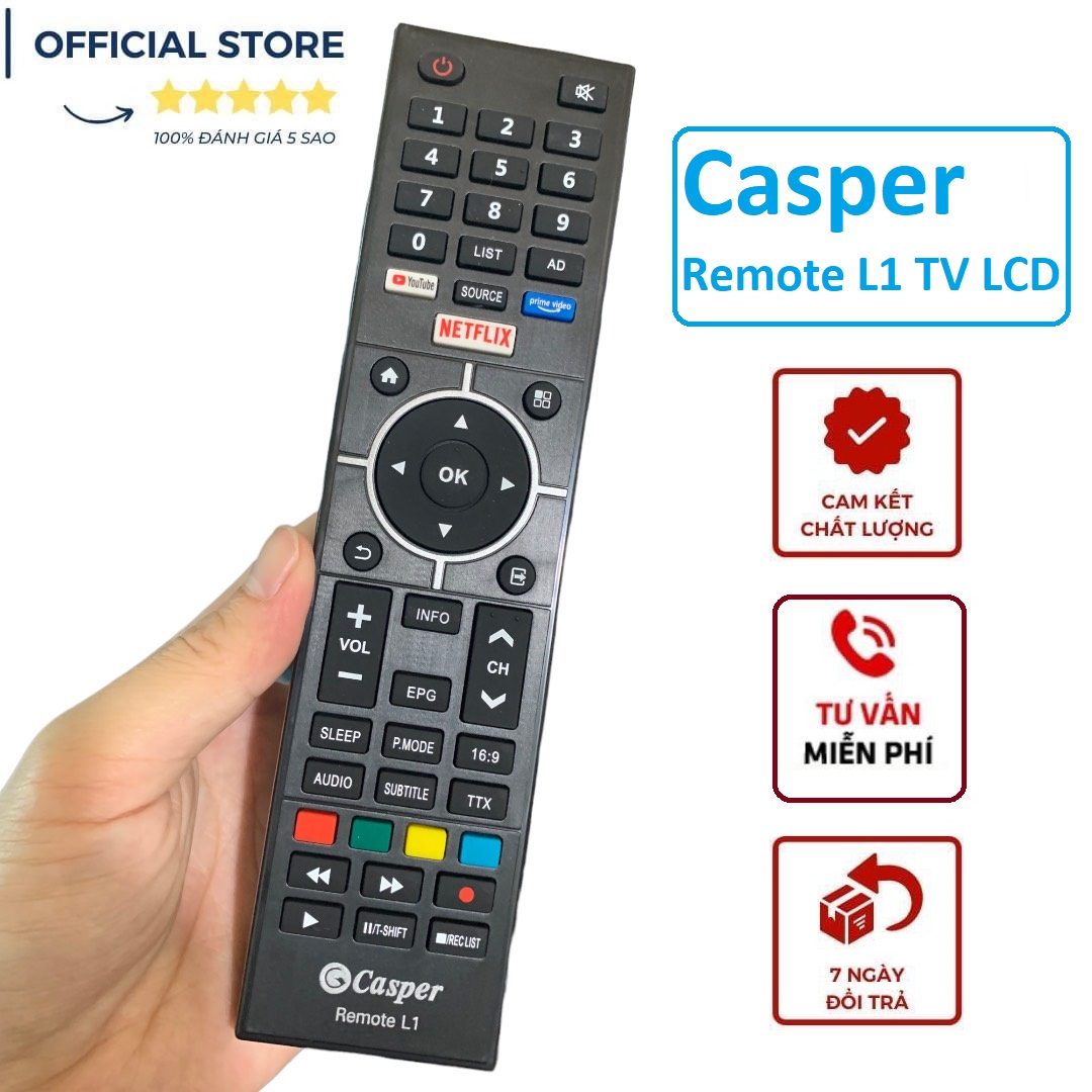 Điều khiển tivi Casper SmartLCD chuẩn sịn remote casper L1 các dòng ...