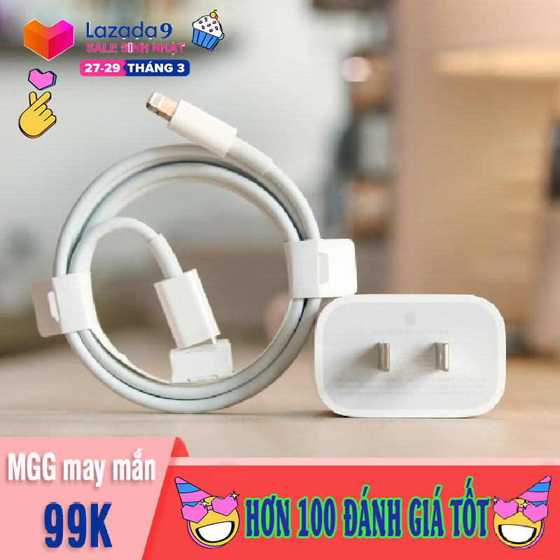 [HCM]Bộ sạc nhanh iphone 18w dùng cho iPhone 7 iPhone 7 Plus iPhone 8 iPhone 8 Plus iPhone X iPhone XR iPhone XS iPhone XS Max iPhone 11 iPhone 11 Pro iPhone 11 Pro Max Cáp Sạc Iphone Củ Sạc Iphone Dây Sạc Iphone