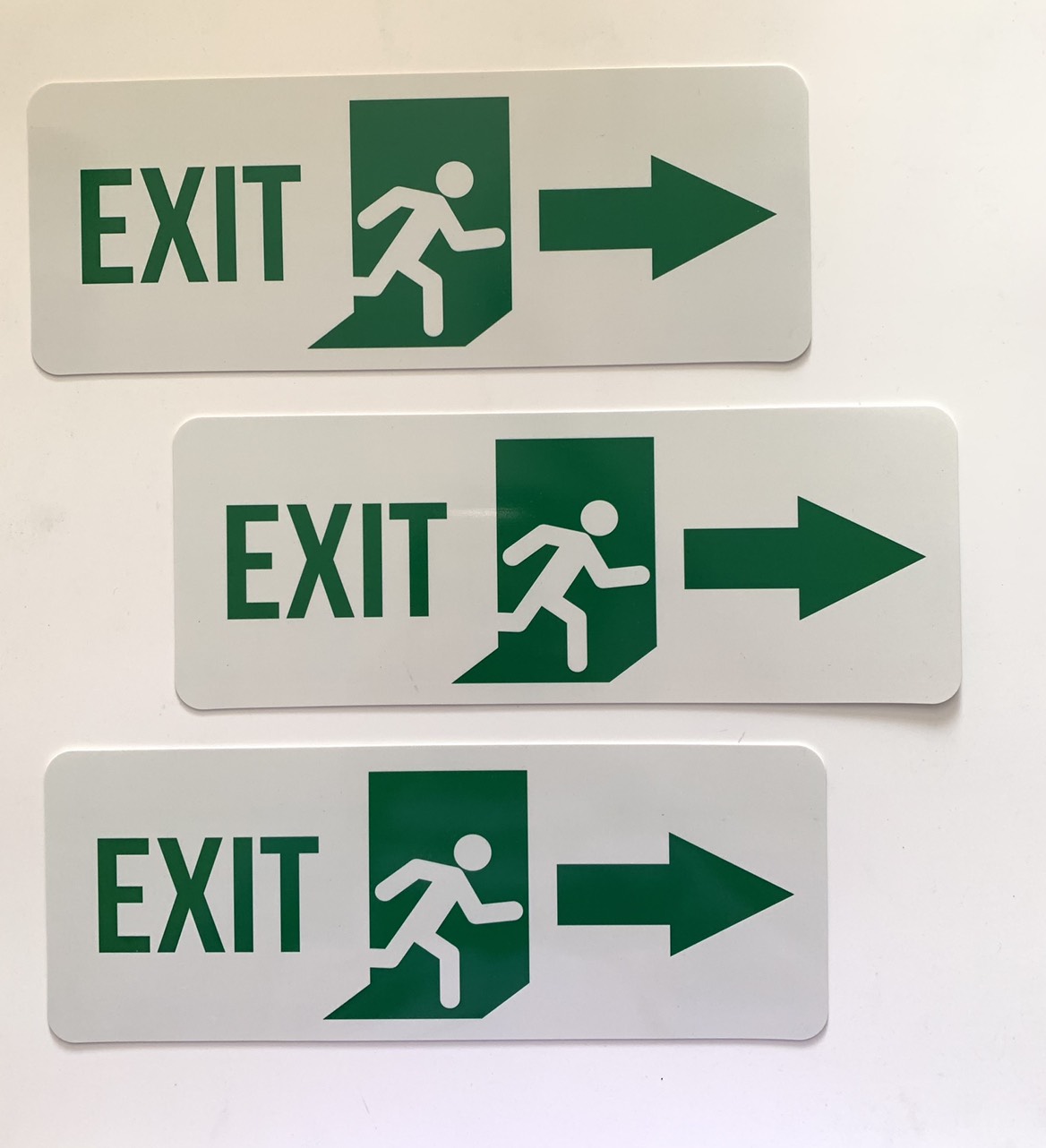 Biển Báo Chỉ Dẫn Lối Ra Phải ,  EXIT Phải  , EXIT Trái 10Cm * 26.5Cm