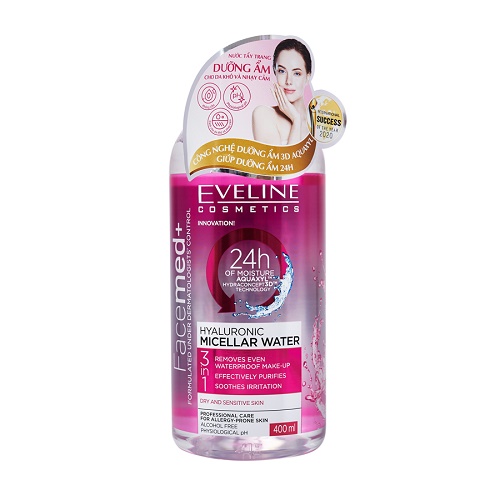 Nước tẩy trang Eveline Facemed+ dưỡng ẩm da