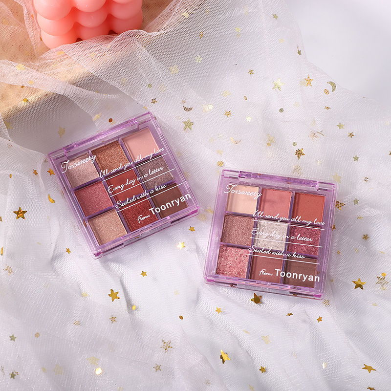 9 Colors Eyeshadow Palette waterproof eyeshadow makeup