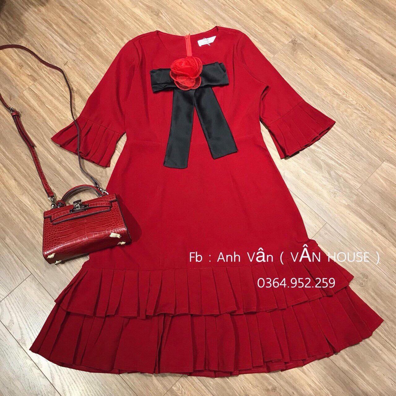 [HCM]ĐẦM XOÈ ĐỎ NƠ ĐEN