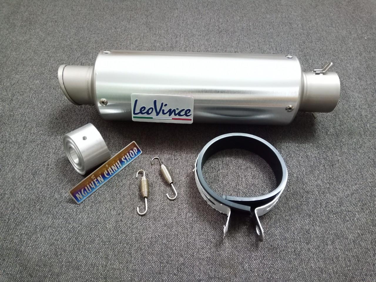 pô leovince bạc có tiêu tiện giảm thanh hình xéo