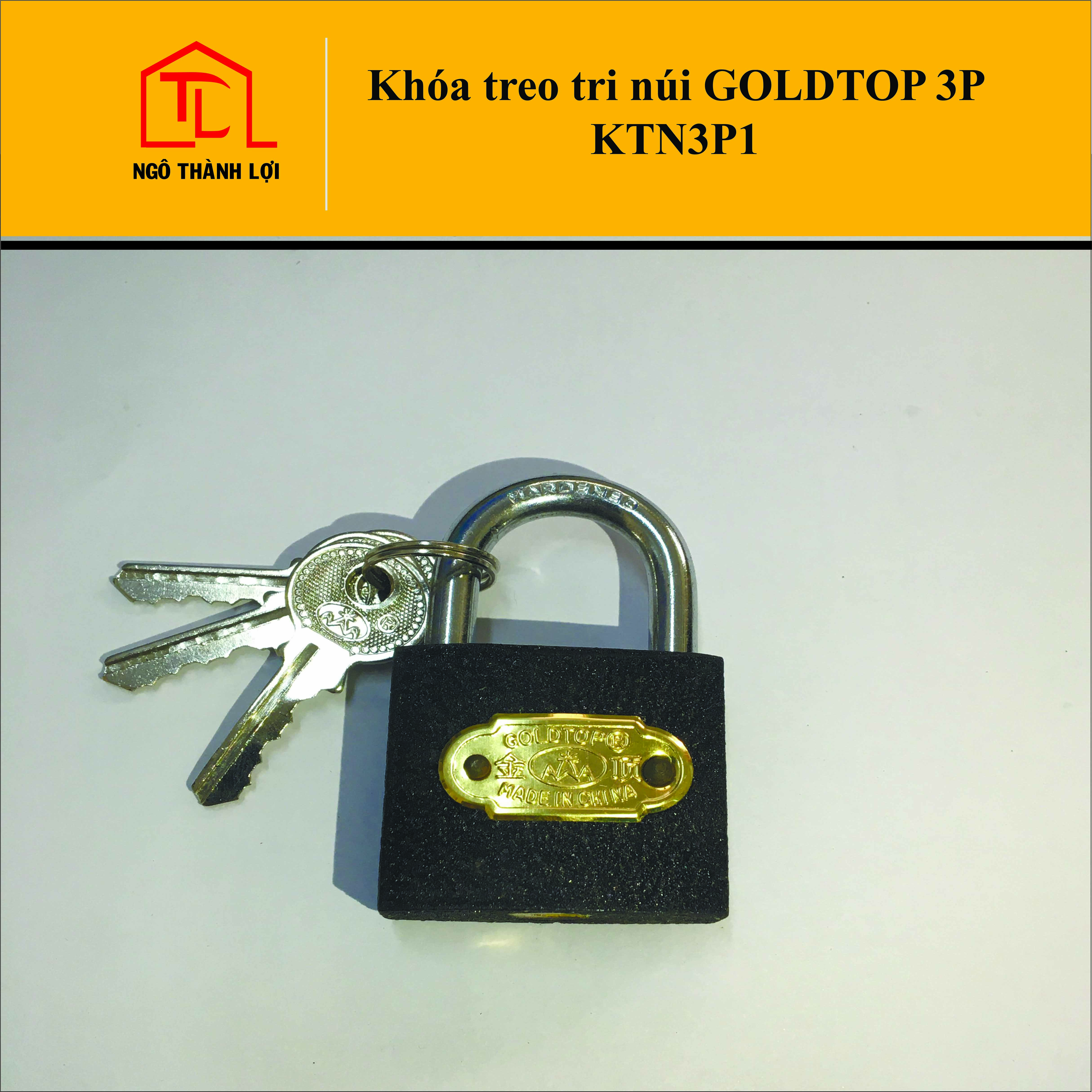 Khóa treo gang đen goldtop 3p / 4p / 5p / 6p