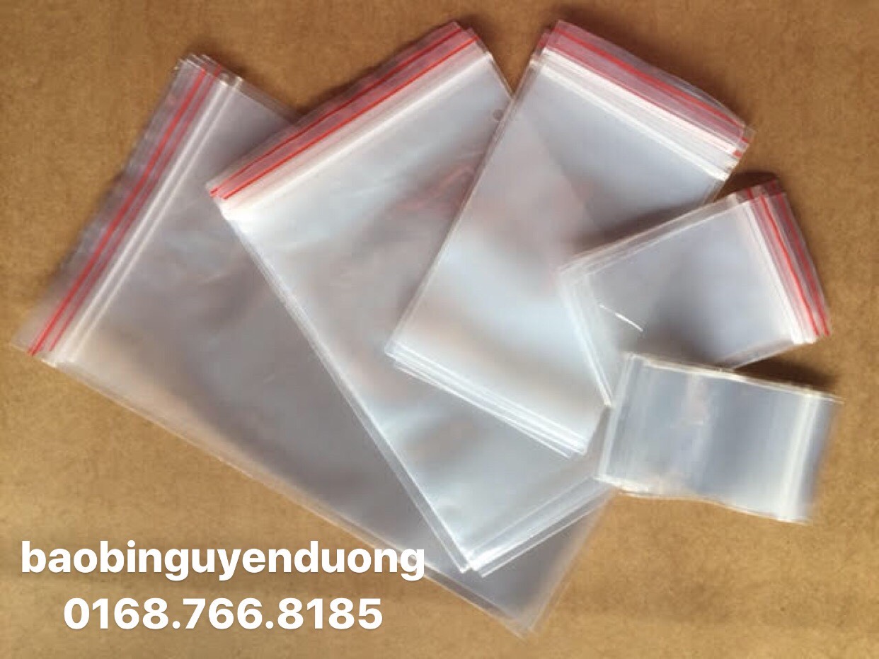 Sét 100 túi Zip chỉ đỏ size 00-6