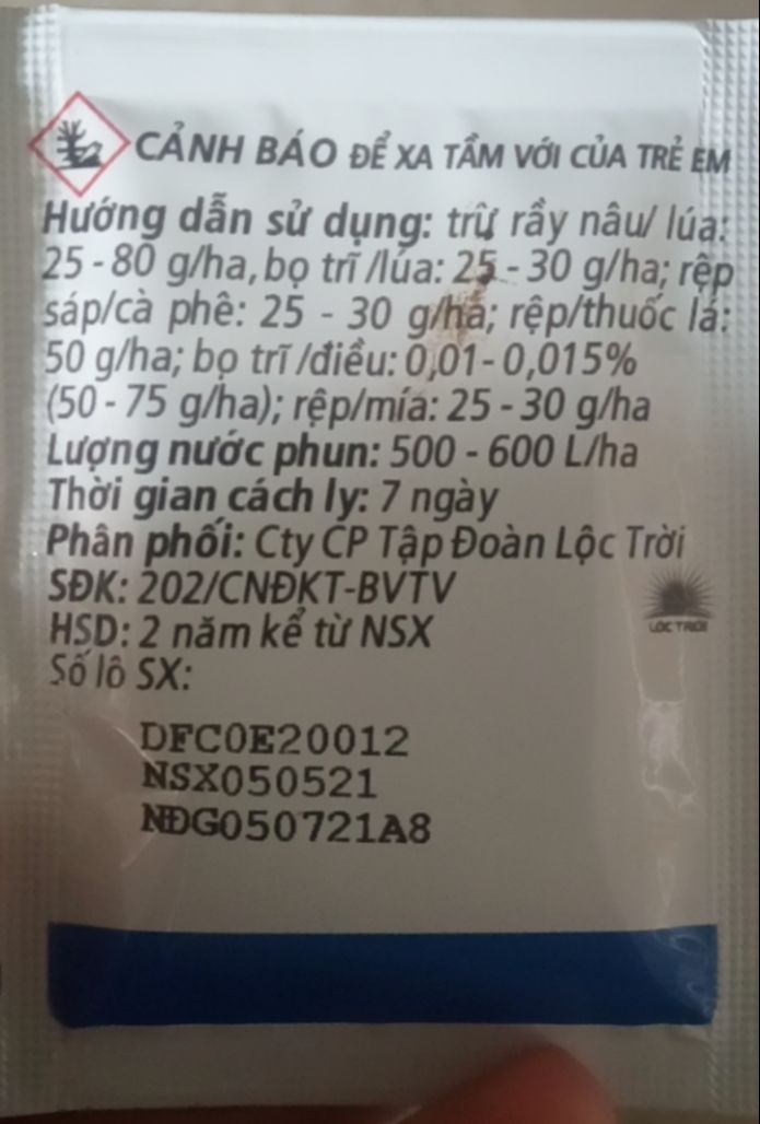 Chế phẩn trừ sâu Actara 25WG (gói 1gr)