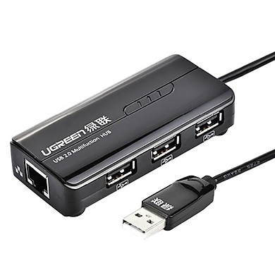 HUB USB 3 cổng 2.0/3.0 kèm cổng mạng LAN 10/100Mbps UGREEN CR103 & CM416 | Chipset ASIX AX88772A | Tốc độ truyền tải dữ liệu lên đến 480Mbps | Bảo hành 18 tháng 1 Đổi 1 | 20264 20265 20984