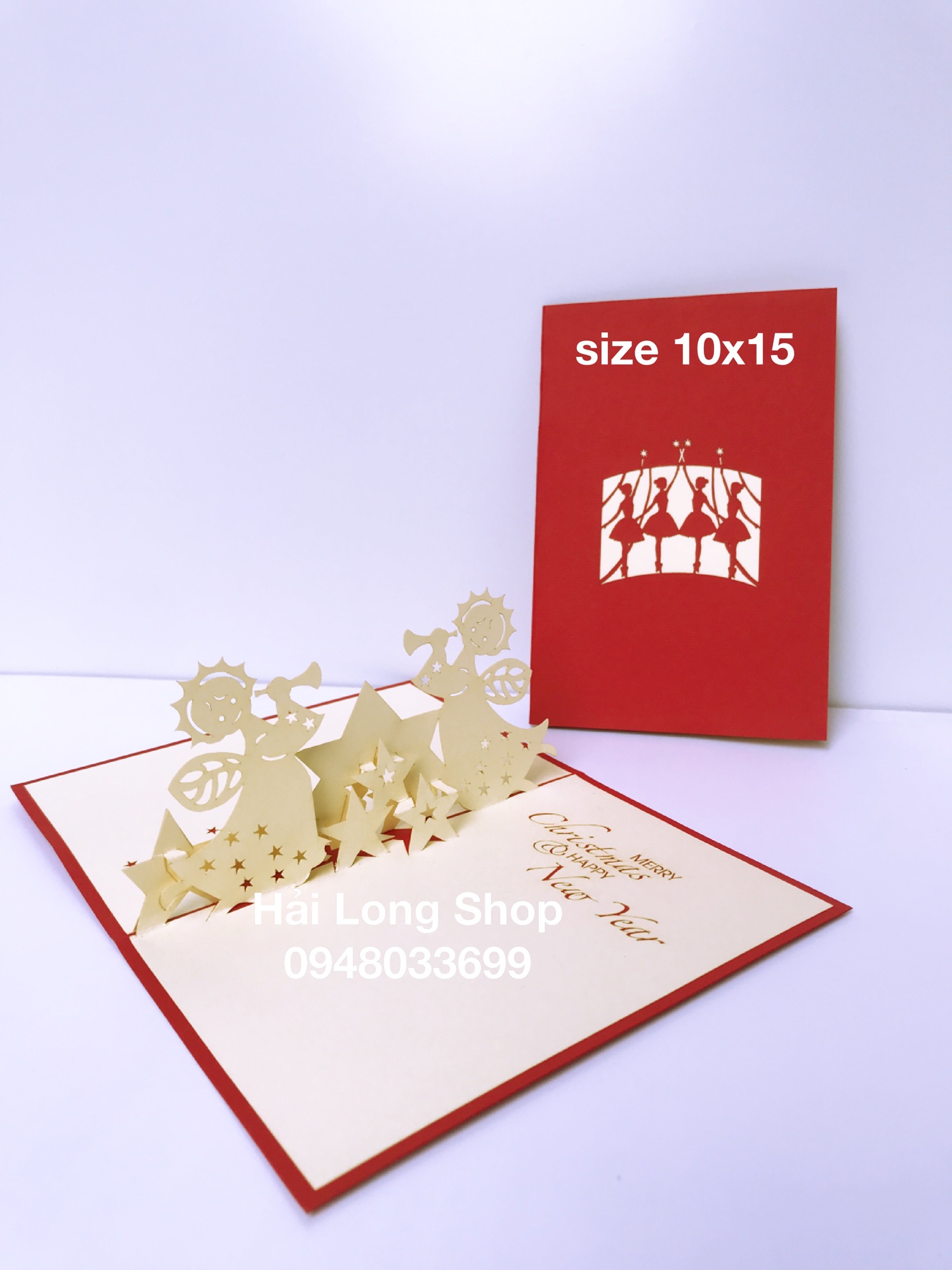 Thiên Thần 2 ( ngôi sao ) - Noel- Thiệp 3D