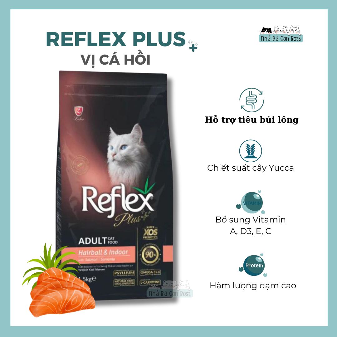 [1.5kg] Hạt Cho Mèo Reflex Plus