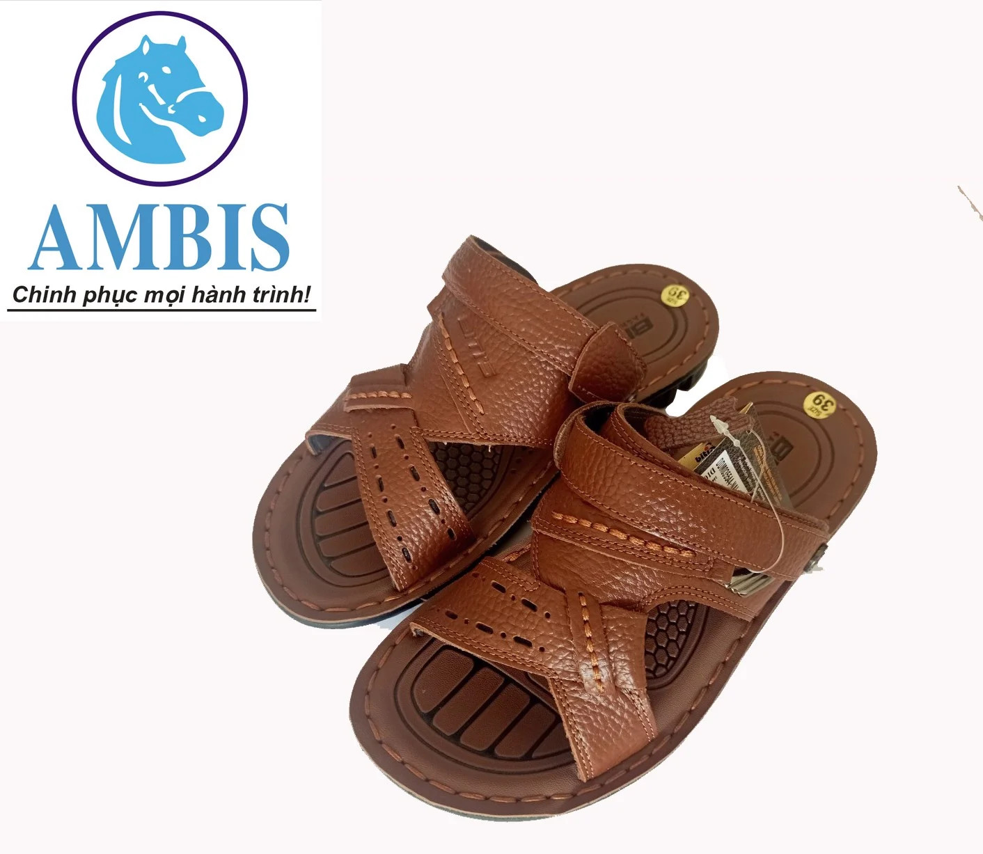 Dép da Sandal nam Bt DDM035544-NAL