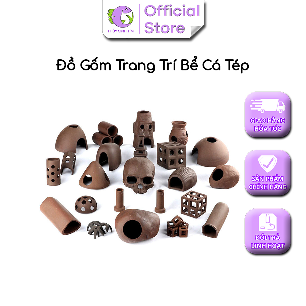 Đồ Chơi Bằng Gốm Cho Tép Cảnh (Nhiều Hình)