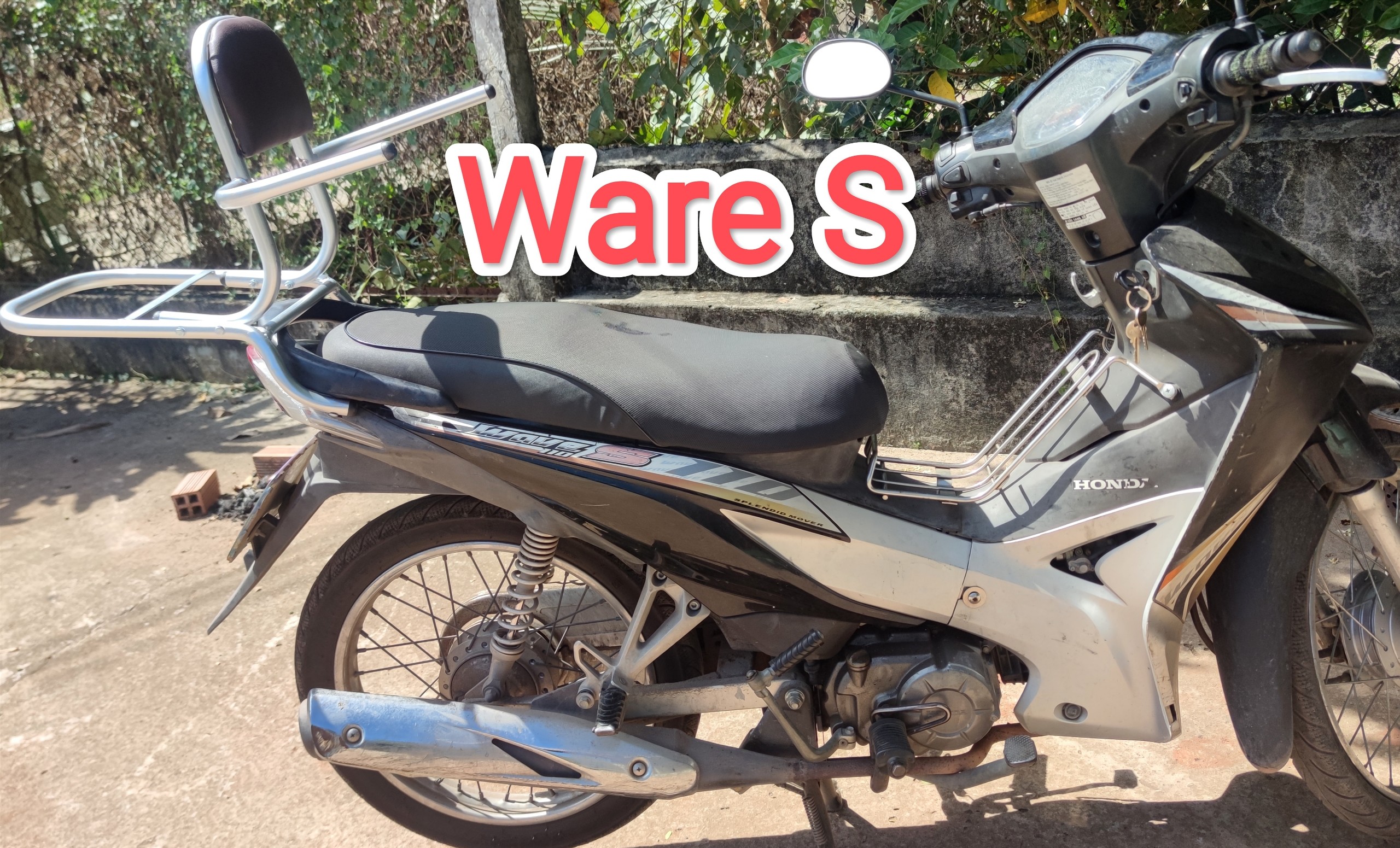 ( tặng lót tay) baga phượt có đệm tựa lưng,cho xe Wave Alpha 110,ware S, Ware RS,