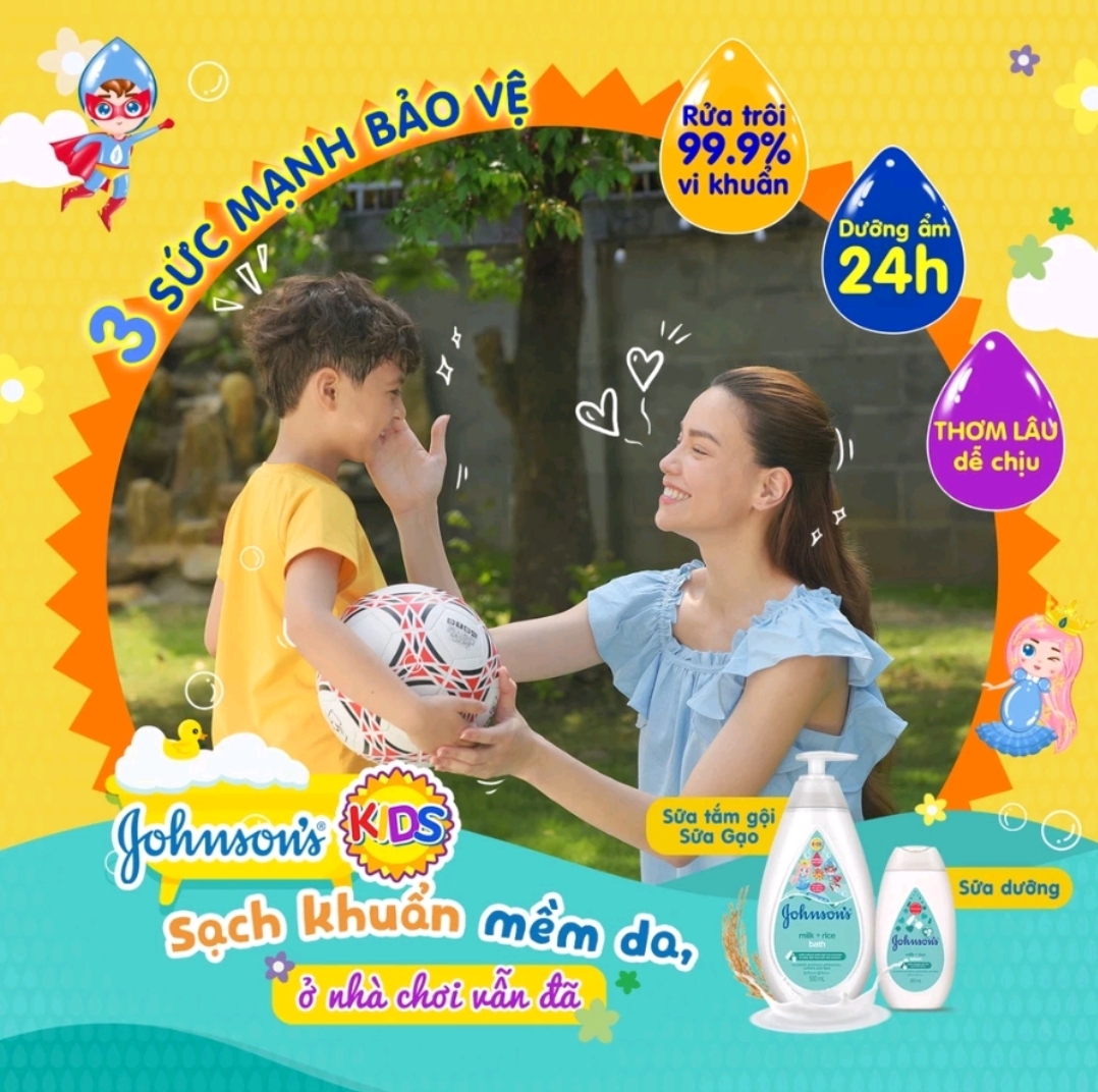 Sữa tắm Johnson's chứa sữa và gạo 1000ml