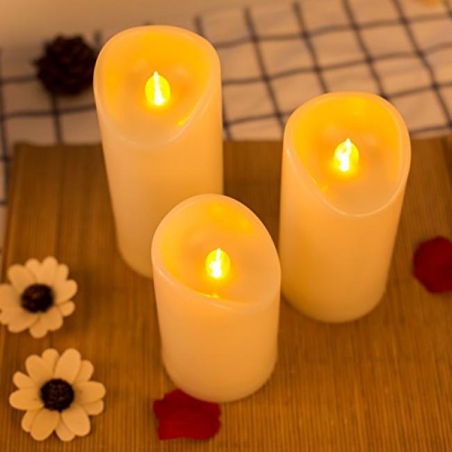 Nến điện tử bàn thờ, Nến điện tử Loại 7,5x15cm kèm bảng điều khiển 10 nút, Nến điện tử vỏ sáp hiệu lửa ứng bập bùng như thật, Chất liệu an toàn - BẢO HÀNH 12 THÁNG