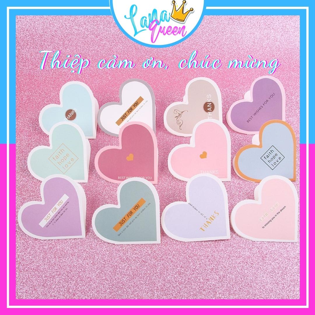 Thiệp Chúc Mừng Hình Trái Tim Thiệp Ghi Chú Ngày Của Mẹ Lễ Tình Nhân Nhiều Màu Kèm Bì Thư - LANA QUEEN