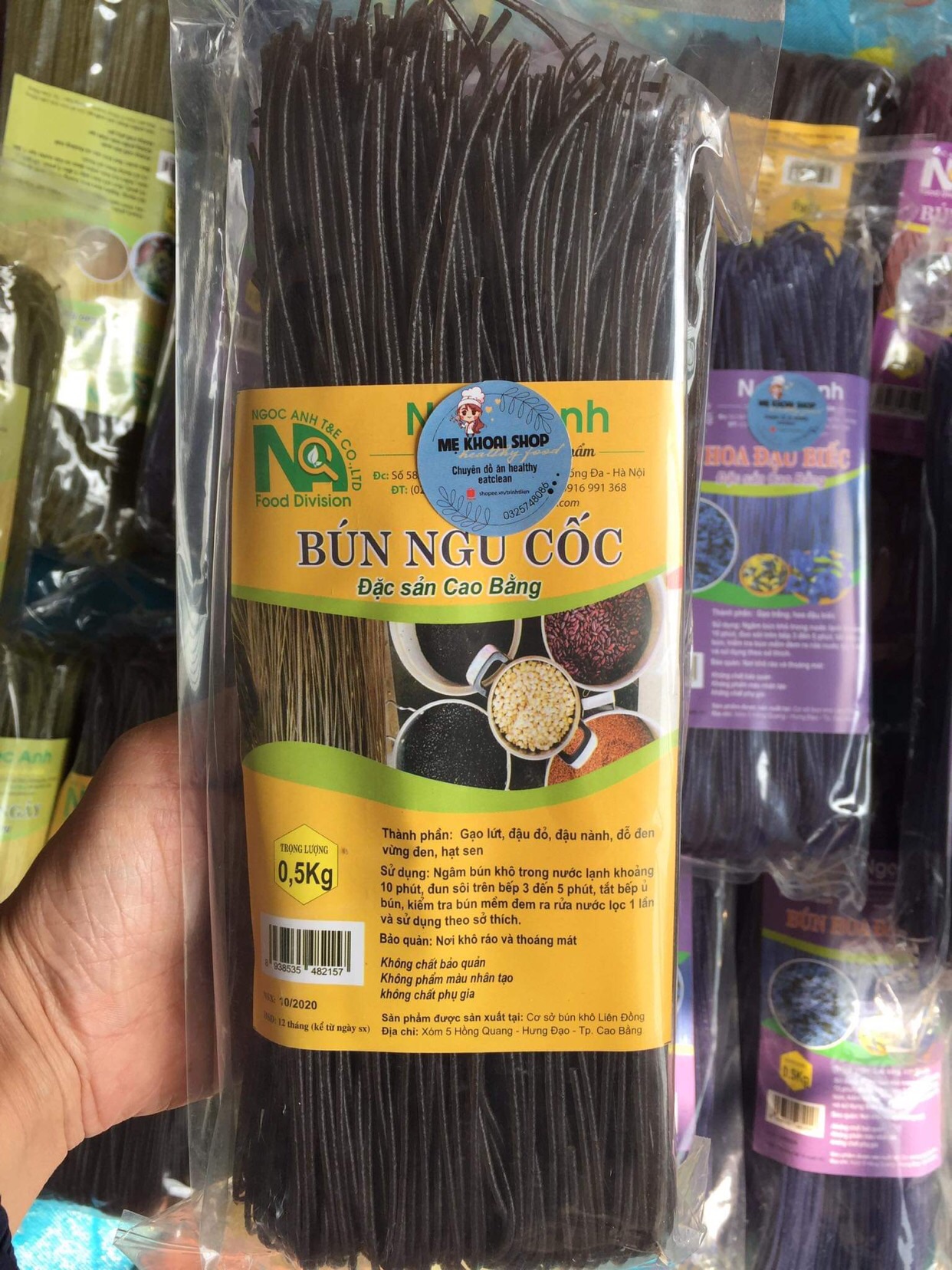 Mì bún gạo lứt ngũ cốc Cao Bằng eatclean/keto/das (500g)