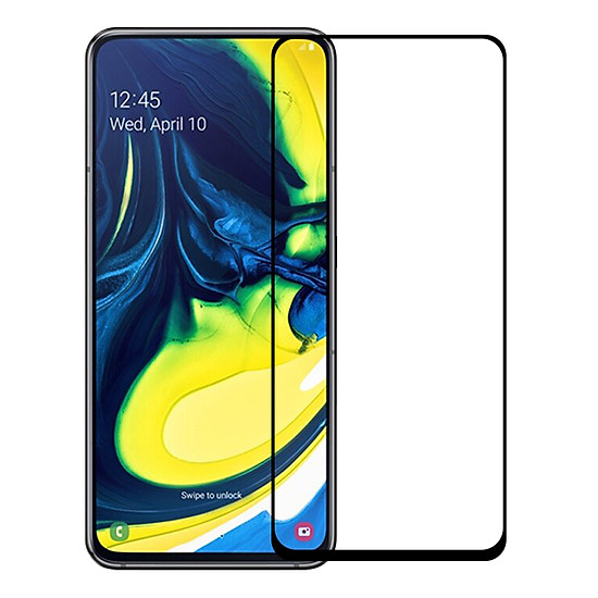 Kính cường lực full màn cho Samsung A80 (đen)