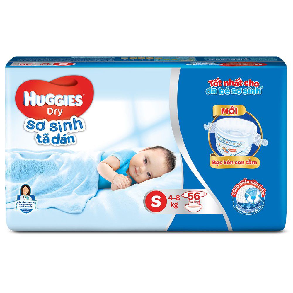 Tã dán sơ sinh Huggies S56