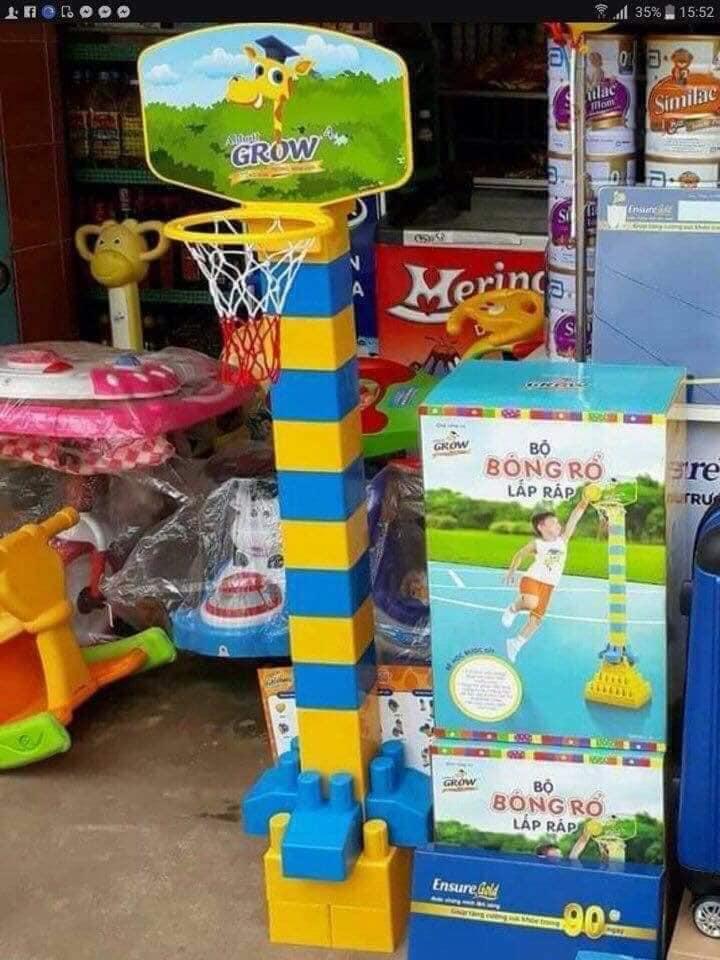 Bộ bóng rổ lắp ráp Grow