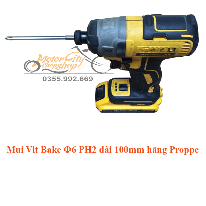 Mũi Vít Bake Phi 6 PH2 Chuôi Lục Giác Cho Máy Khoan, Bắn Vít