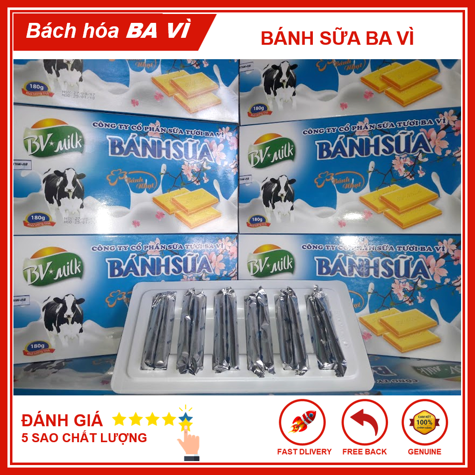 Bánh Sữa Nhạt Nguyên Chất Ba Vì BVMILK 180g