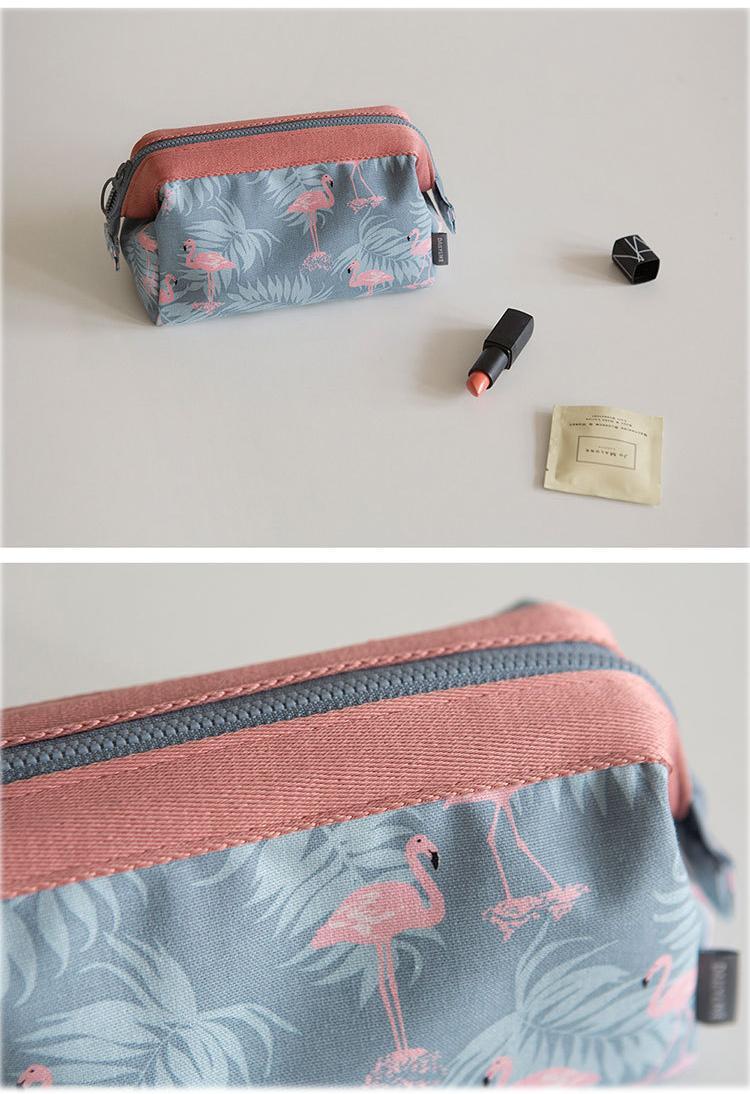 Túi đựng mỹ phẩm hoa văn Brahma Flamingo