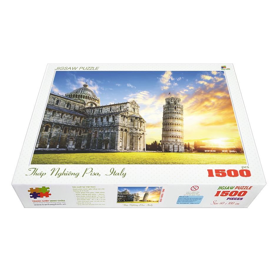 Bộ tranh xếp hình cao cấp 1500 mảnh – Tháp Nghiêng Pisa
