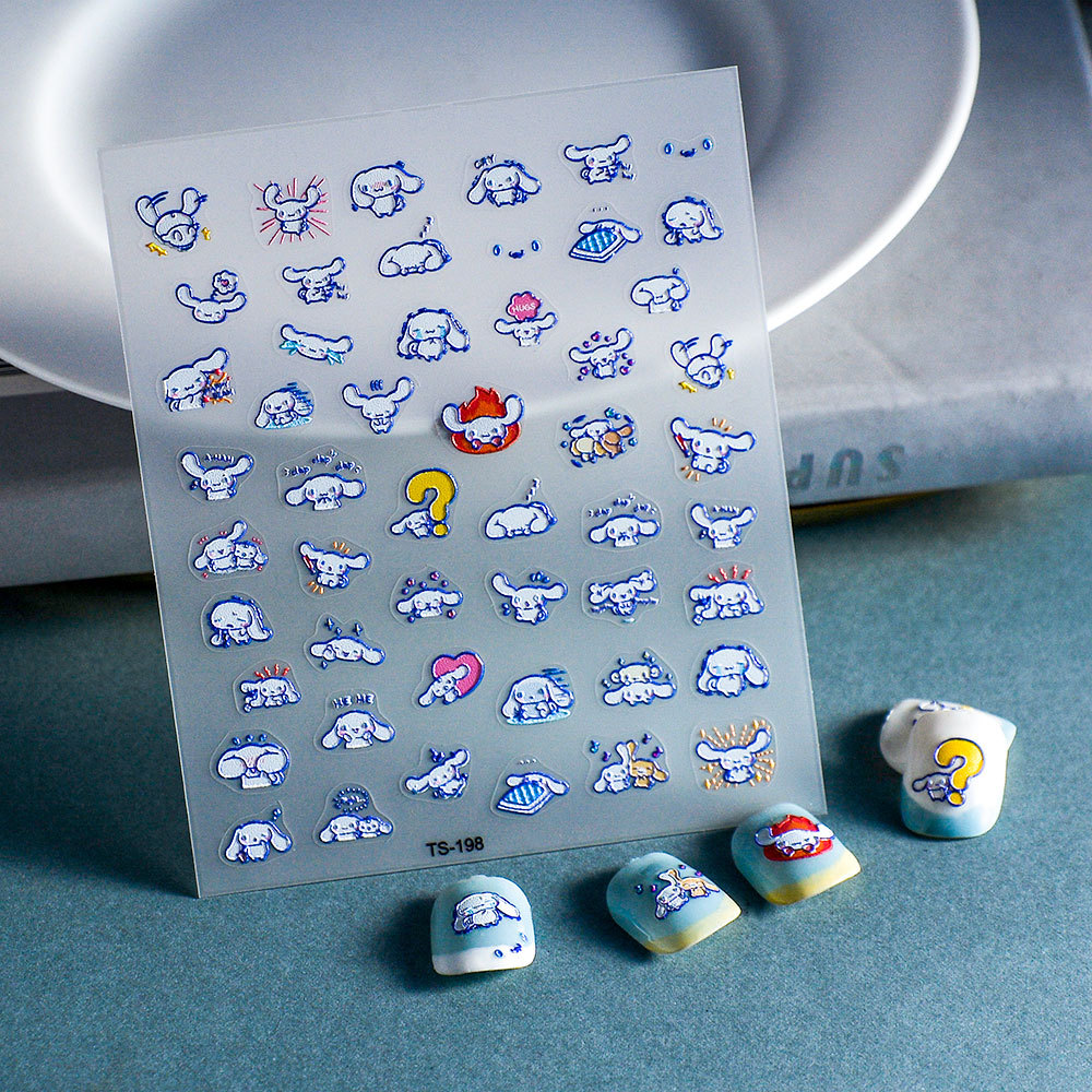 Sticker Lụa Nổi 5D | Thỏ Cinnamoroll | Hình Dán Móng Tay TS-198