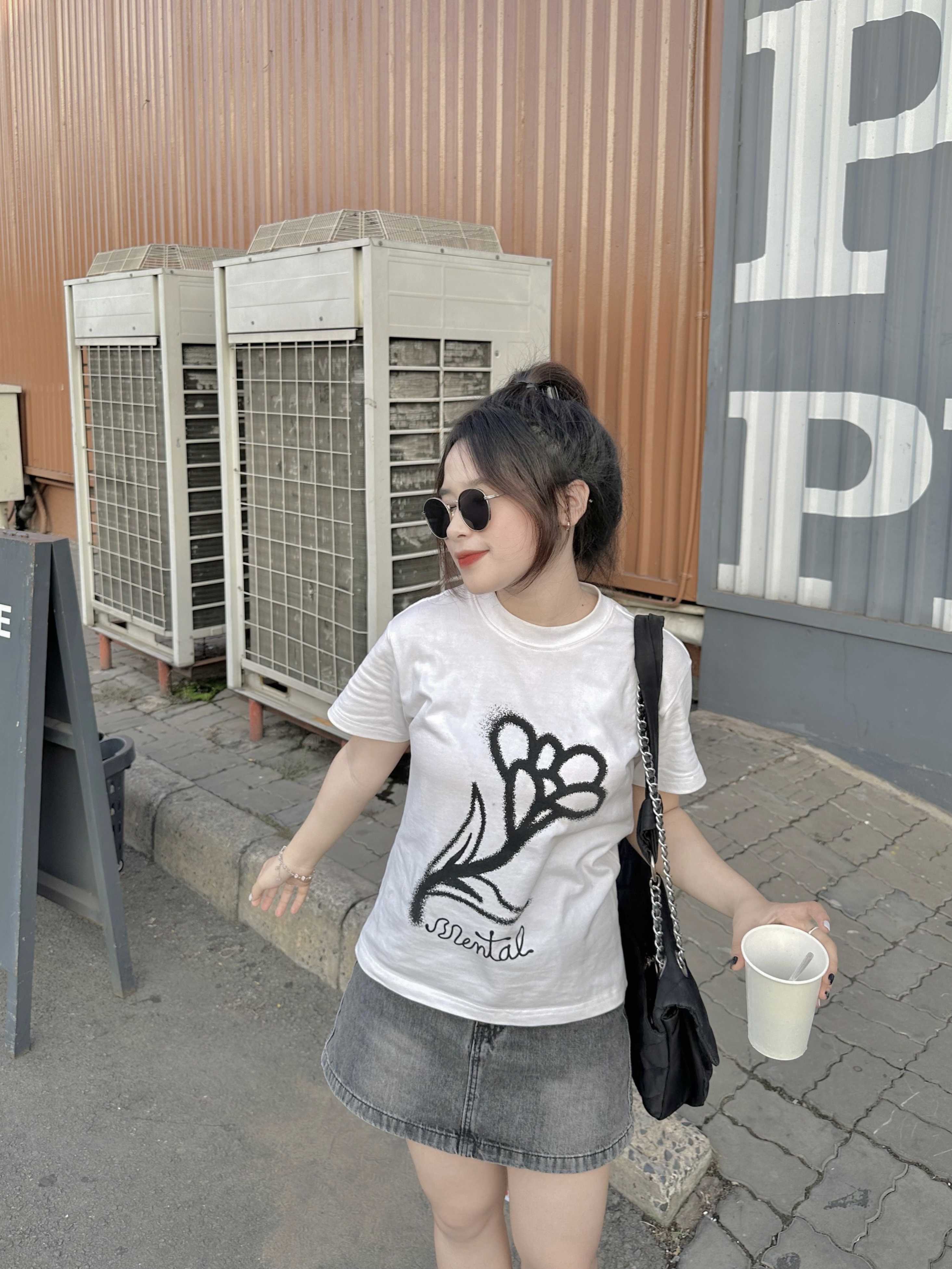 Áo Thun Nữ Baby Tee In Hoa MENTAL®️