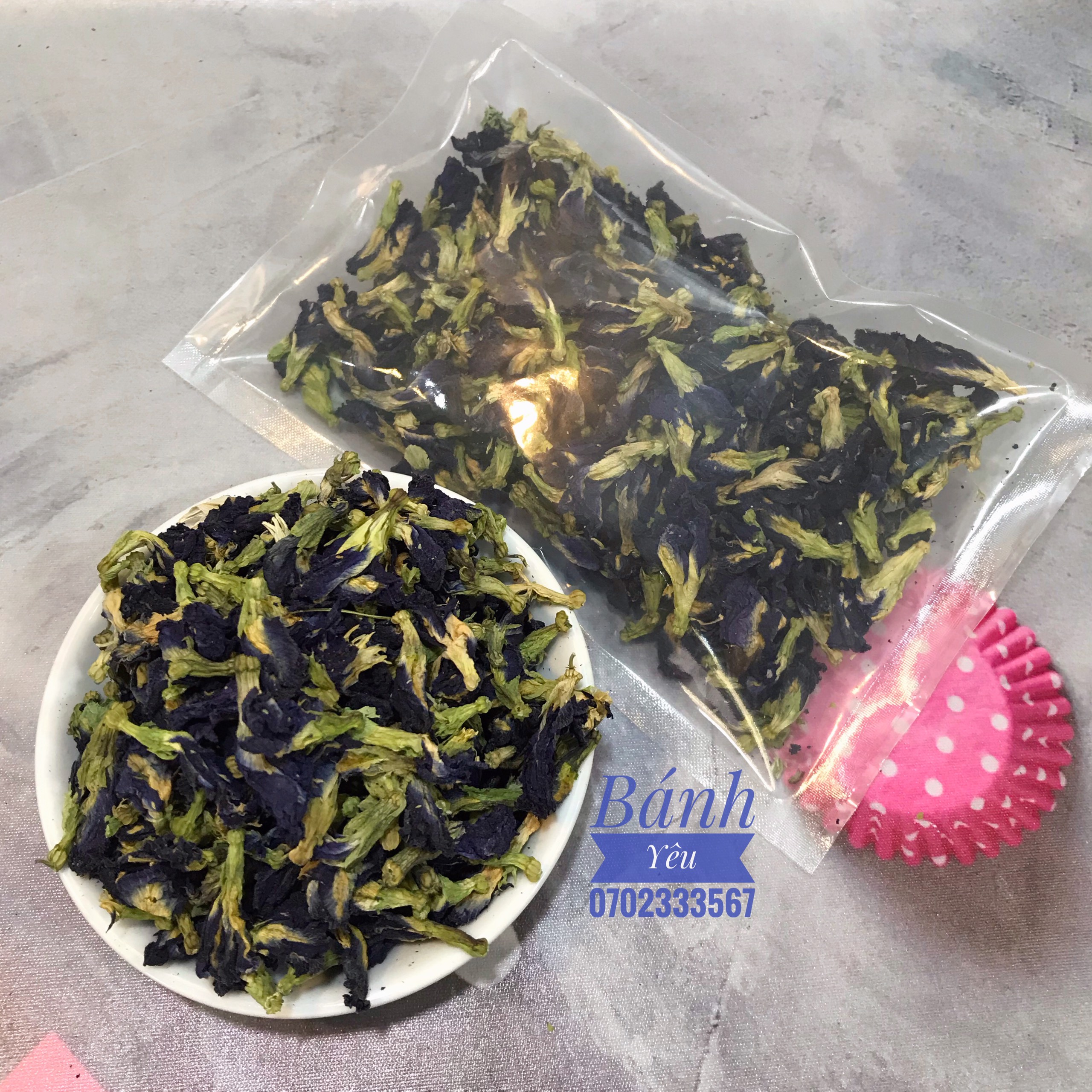 Hoa đậu biếc sấy khô chia-50g