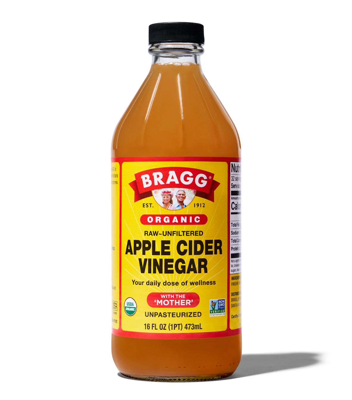 Giấm Táo hữu cơ hiệu Bragg Apple Cider Vinegar - Nhập khẩu Mỹ 473ml