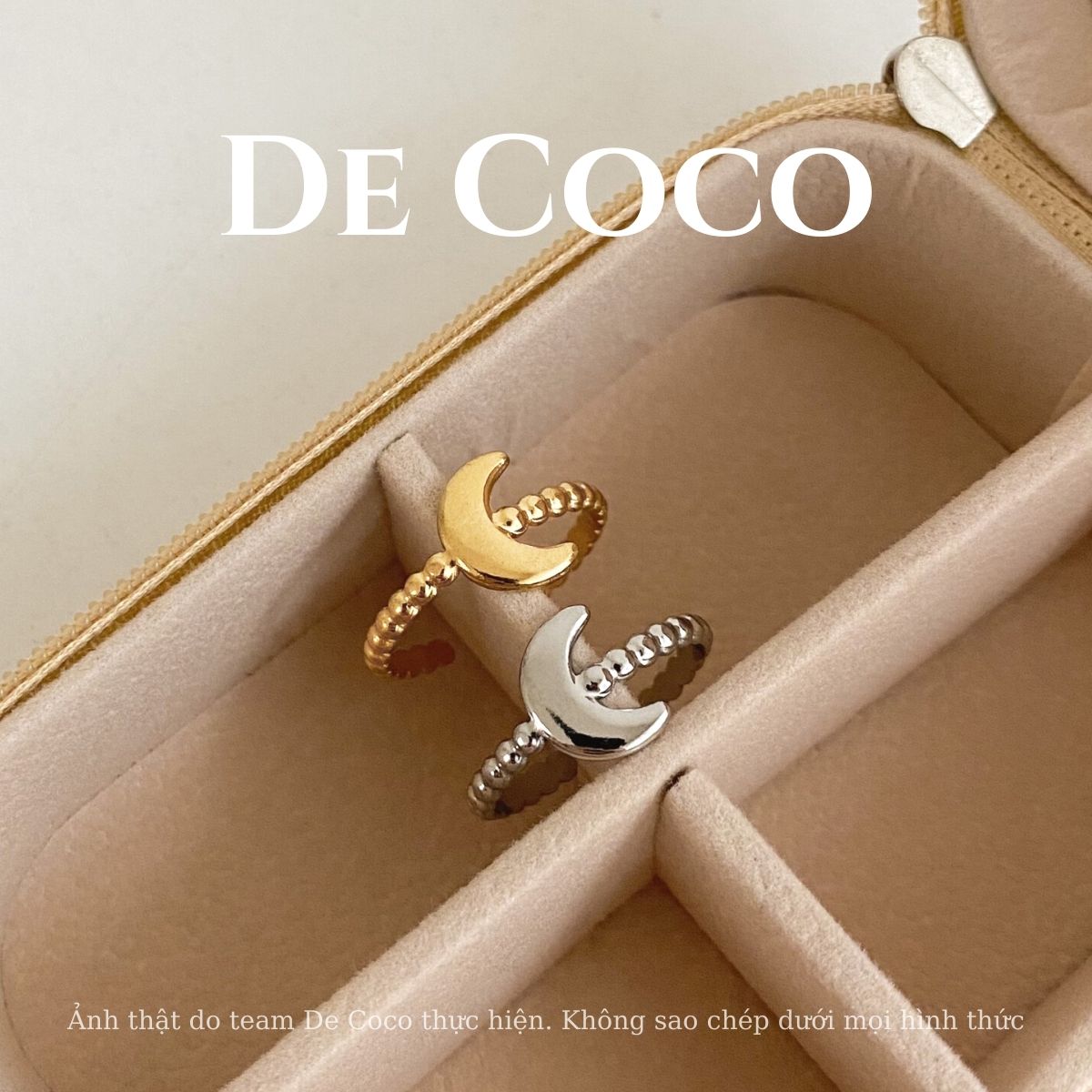 [KHÔNG ĐEN GỈ] Nhẫn titanium, nhẫn nữ Moonie De Coco