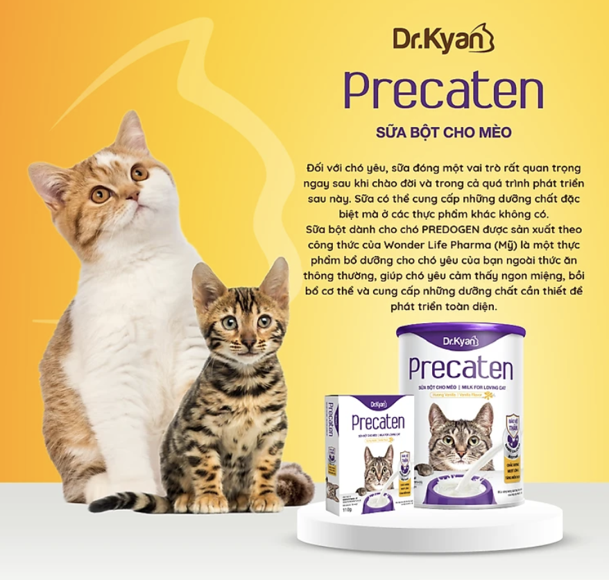 Sữa bột cho mèo Precaten 110g