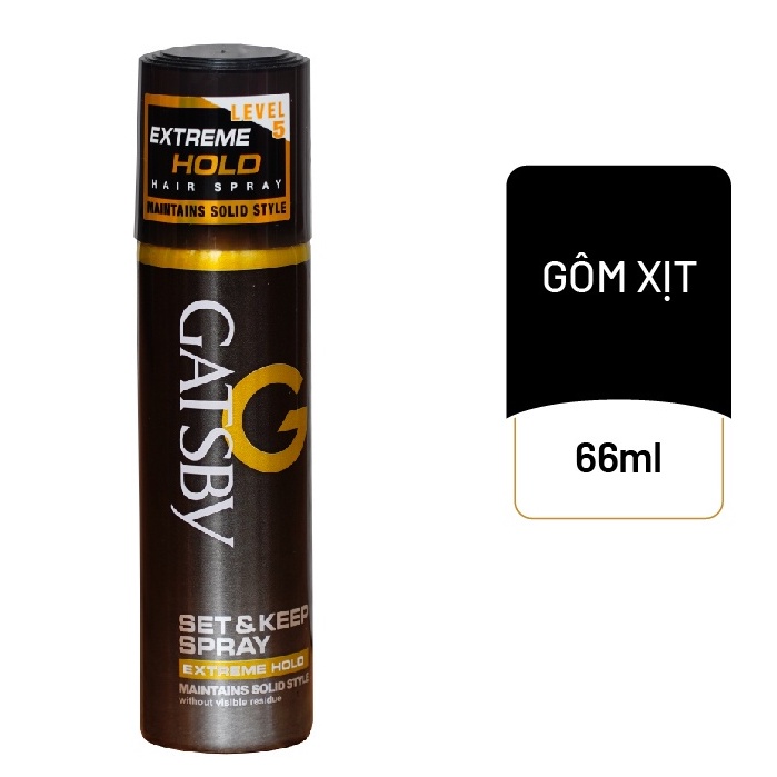 Keo xịt tóc cứng GATSBY Set Keep Spray Extreme Hold 66ml Keo sịt tóc siêu cứng Ultra Hard 250ml Gôm xịt tóc nam nữ