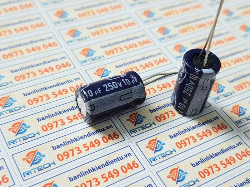 Tụ hóa 10uf 250v 10x16mm