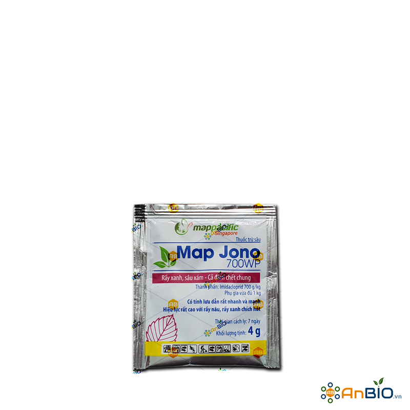 Map jono 700wp | trừ nhanh rầy nâu, rầy xanh chích hút - gói 4g