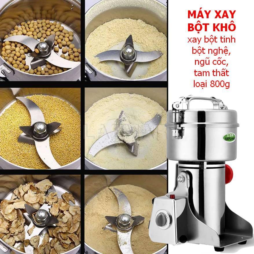 Máy xay xương, Máy xay tinh bột, dược liệu, củ quả khô, đồ tươi,…nhỏ gọn tiện lợi, inox 304 không gỉ dày dặn cực bền và đẹp mắt